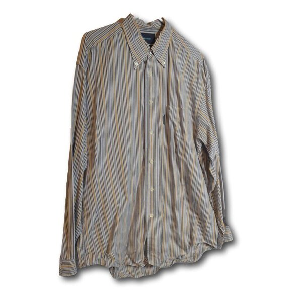 Mens Faconnable Striped Button Down Shirt Size: L - Picture 1 of 5